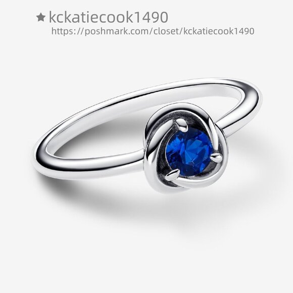 Pandora September Birthstone Eternity Circle Ring - Picture 2 of 5